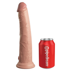 KING COCK ELITE 10" SILICONE DUAL DENSITY COCK - LIGHT