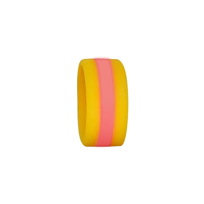 STRIPES PREMIUM BANDED SILICONE RING - LEMON FIZZ