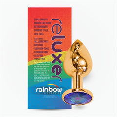 BUTT PLUG GOLD CHROME 3.25" THE RELUXER W/ SHIMMER