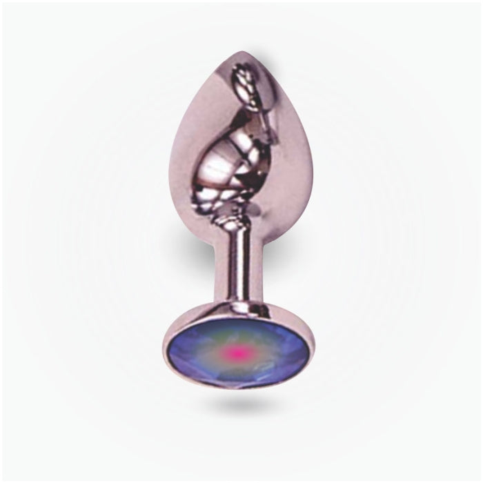 BUTT PLUG STEEL 4.75" THE RELUXER W/ SHIMMER
