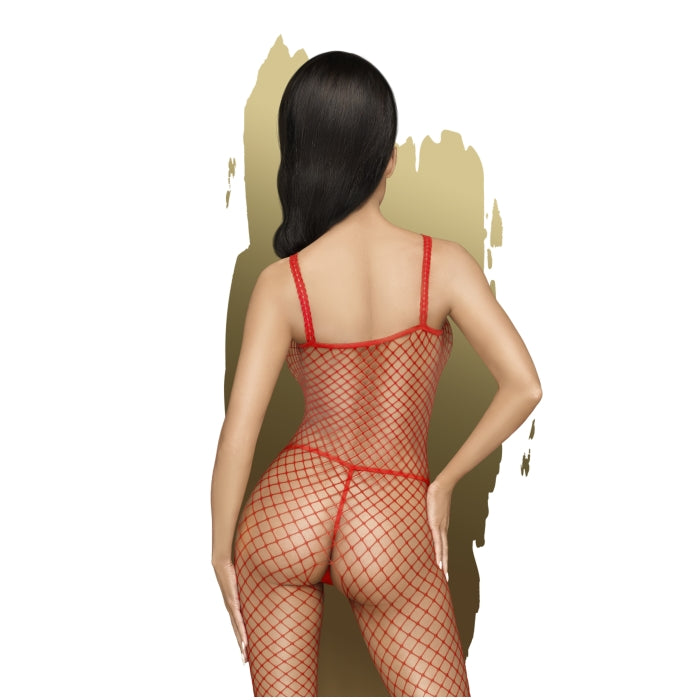 FISHNET BODYSTOCKING W OPEN CROTCH RED S-L BODY SEARCH