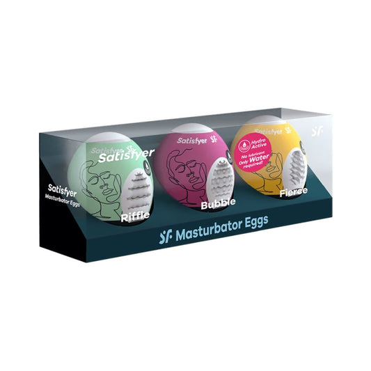 MASTURBATOR EGG 3ER SET - RIFFLE, BUBBLE, FIERCE