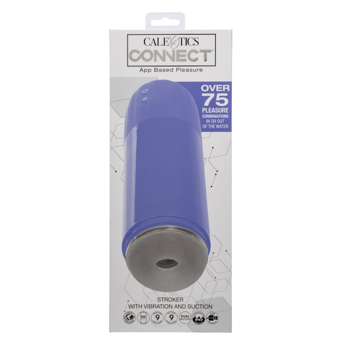 CALEXOTICS CONNECT STROKER WITH VIBE AND SUCTION - PURPLE