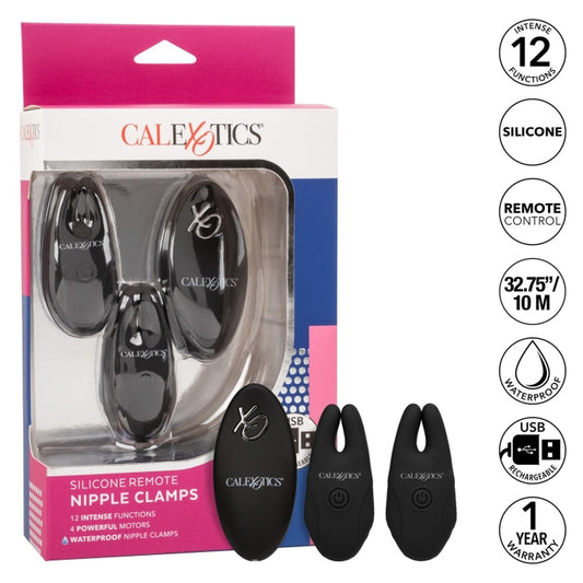 SILICONE REMOTE NIPPLE CLAMPS - BLACK