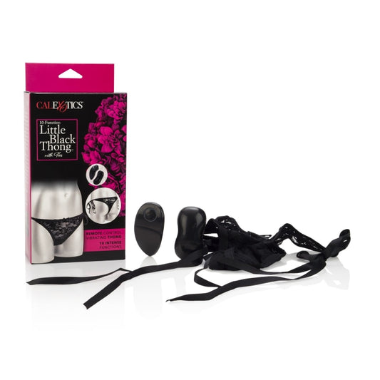 REMOTE CONTROL VIBRATING THONG - BLACK
