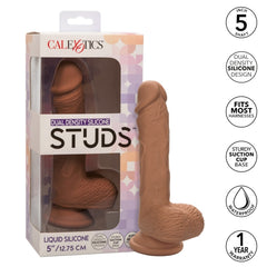 DUAL DENSITY SILICONE STUDS 5"/12.75 CM - BROWN