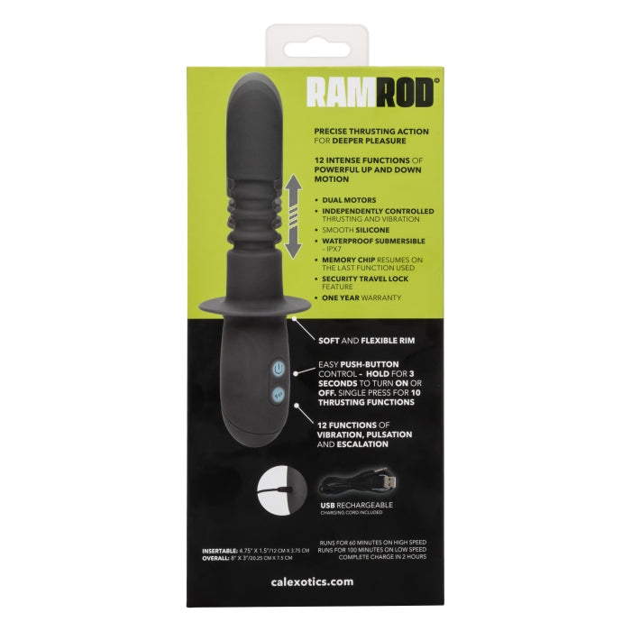 ANAL PROBE 4.75" BLACK 12X RAMROD THRUSTING