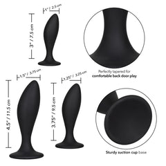 SILICONE ANAL CURVE KIT - BLACK