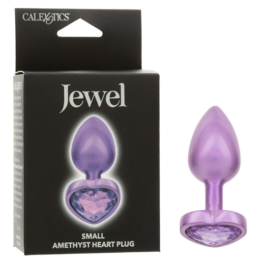 JEWEL SMALL AMETHYST HEART PLUG - PURPLE