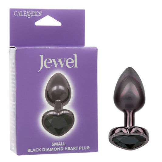 JEWEL SMALL DIAMOND HEART PLUG - BLACK