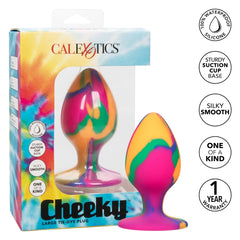 CHEEKY LARGE BUTT PLUG - TIE-DYE