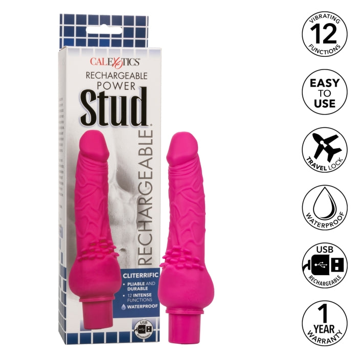 RECHARGEABLE POWER STUD CLITERRIFIC - PINK