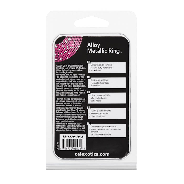 ALLOY METALLIC RING MEDIUM COCK RING 1.5"