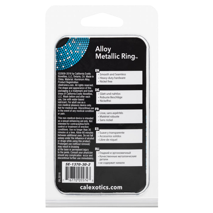 ALLOY METALLIC RING XL COCK RING 12"
