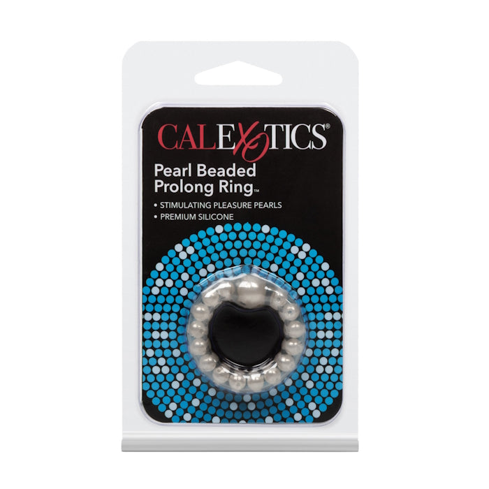 PEARL BEADED PROLONG RING SMOKE 1.5"