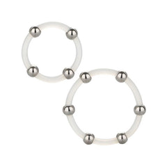 STEEL BEADED SILICONE RING SET