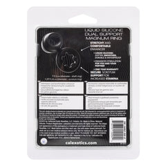 ALPHA LIQUID SILICONE DUAL MAGNUM RING - BLACK