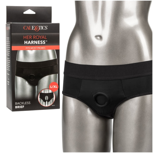 HER ROYAL HARNESS BACKLESS BRIEF L/XL
