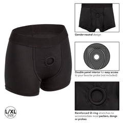 HER ROYAL HARNESS BOXER BRIEF L/XL - BLACK
