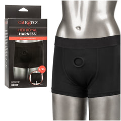 HER ROYAL HARNESS BOXER BRIEF L/XL - BLACK