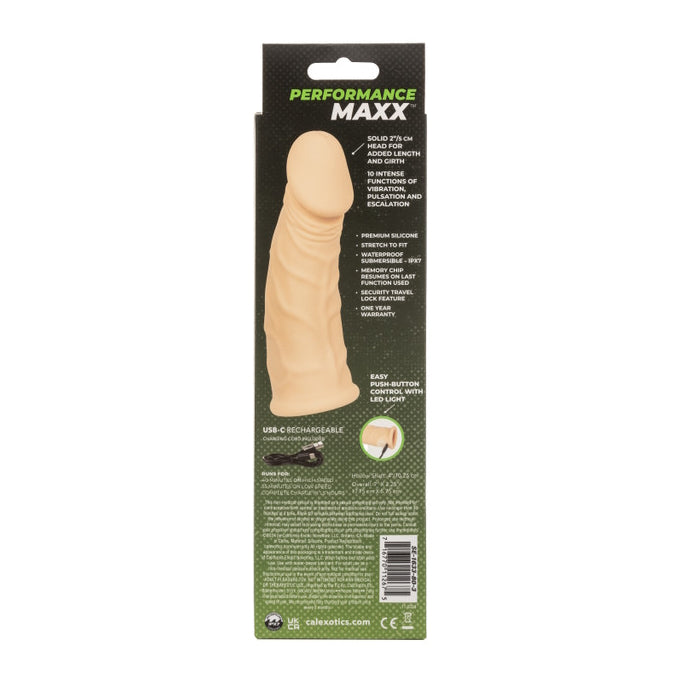 PERFORMANCE MAXX RECHARGEABLE VIBRATING EXTENSION 7" - IVORY