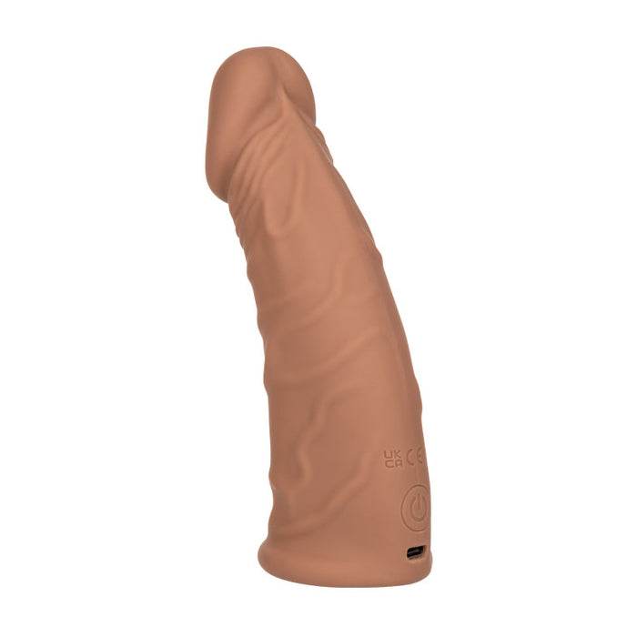 PERFORMANCE MAXX RECHARGEABLE VIBRATING EXTENSION 7" - BROWN