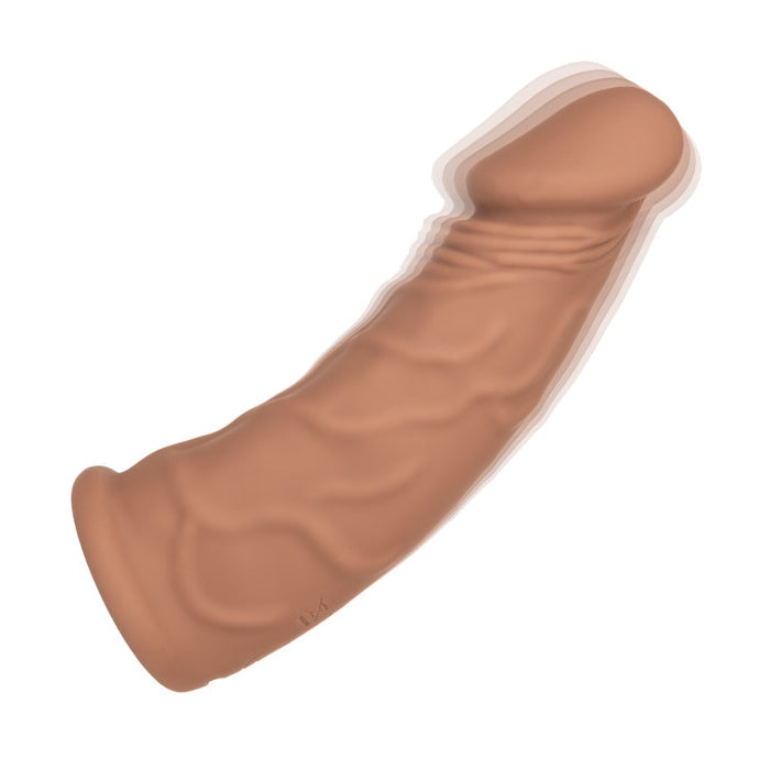 PERFORMANCE MAXX RECHARGEABLE VIBRATING EXTENSION 7" - BROWN