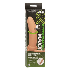 PERFORMANCE MAXX RECHARGEABLE THICK DUAL PENETRATOR - IVORY