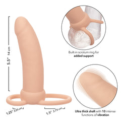 PERFORMANCE MAXX RECHARGEABLE THICK DUAL PENETRATOR - IVORY