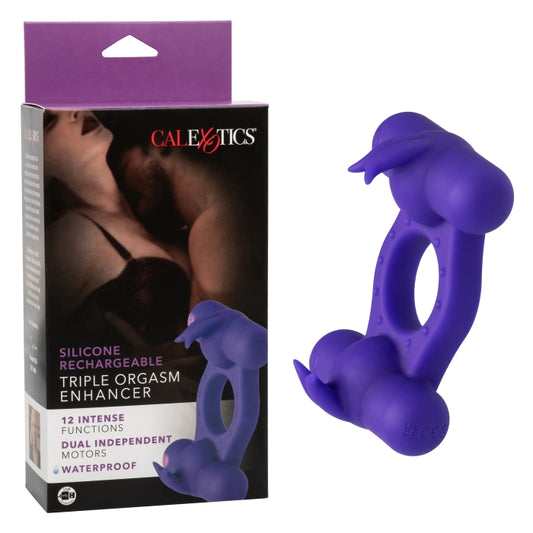 SILICONE RCHRGBL TRIPLE ORGASM ENHANCER