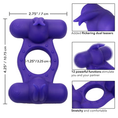 SILICONE RCHRGBL TRIPLE ORGASM ENHANCER
