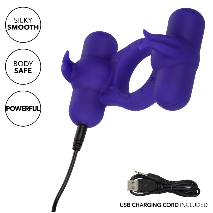 SILICONE RCHRGBL TRIPLE ORGASM ENHANCER