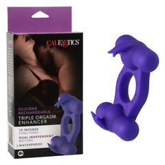 SILICONE RCHRGBL TRIPLE ORGASM ENHANCER