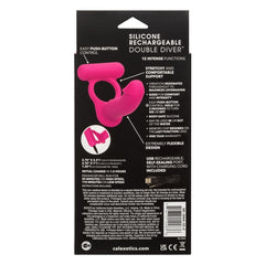 SILICONE RECHARGEABLE DOUBLE DIVER - PINK