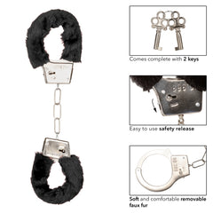 PLAYFUL FURRY CUFFS - BLACK