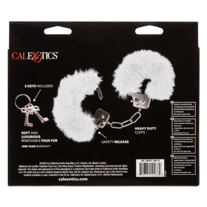 ULTRA FLUFFY FURRY CUFFS - WHITE