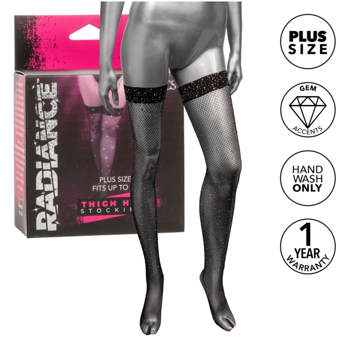 RADIANCE PLUS SZ STOCKINGS THIGH HIGH RADIANCE