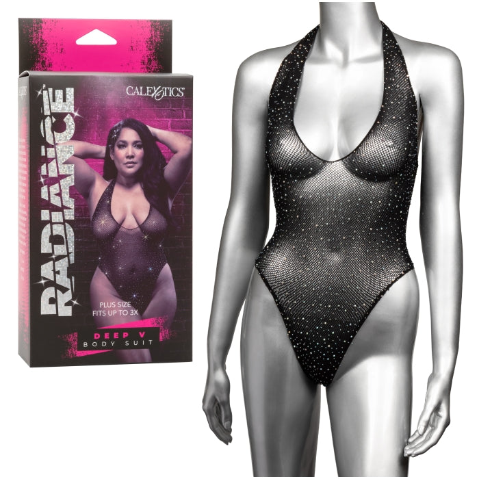 RADIANCE - PLUS SIZE DEEP V BODY SUIT