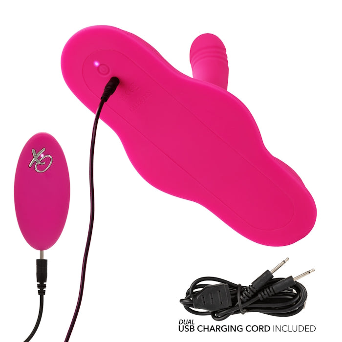 TRIPLE RIDER REMOTE CONTROL ECSTASY RUMBLER - PINK