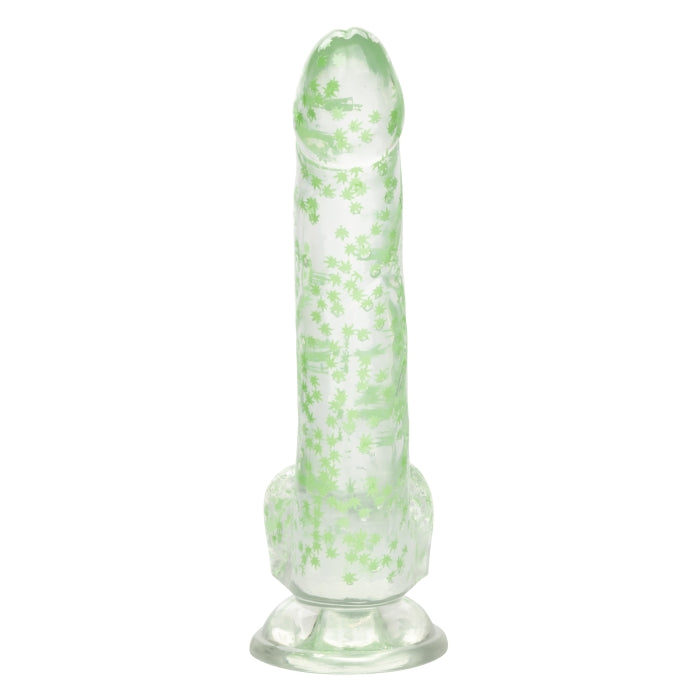 NAUGHTY BITS I LEAF DICK GLOW-IN-THE-DARK WEED LEAF DILDO