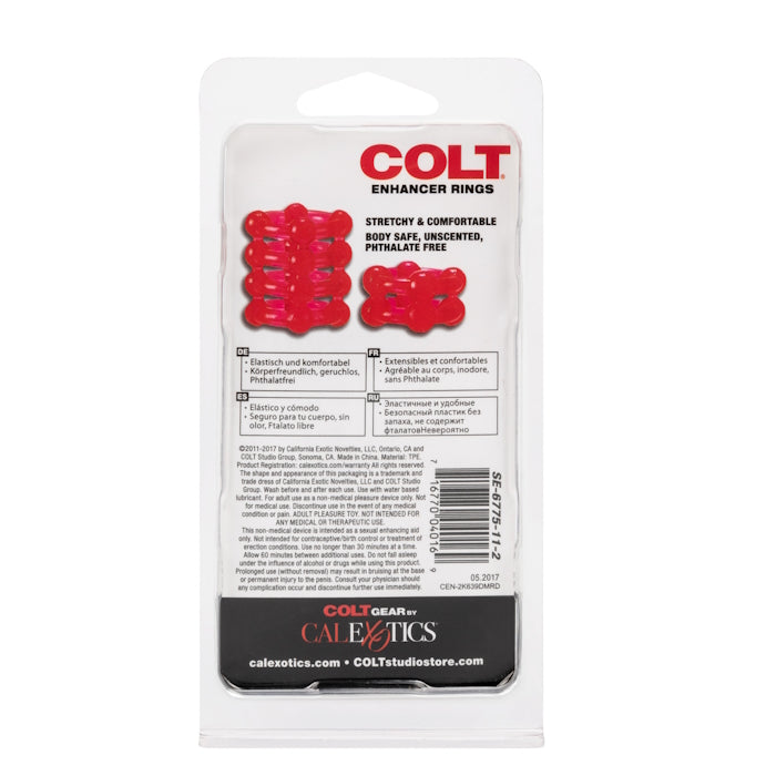 COLT ENHACER RINGS 2SET RED .75"