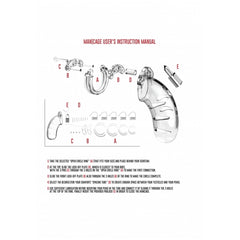 MODEL 01 CHASTITY 3.5" COCK CAGE - CLEAR