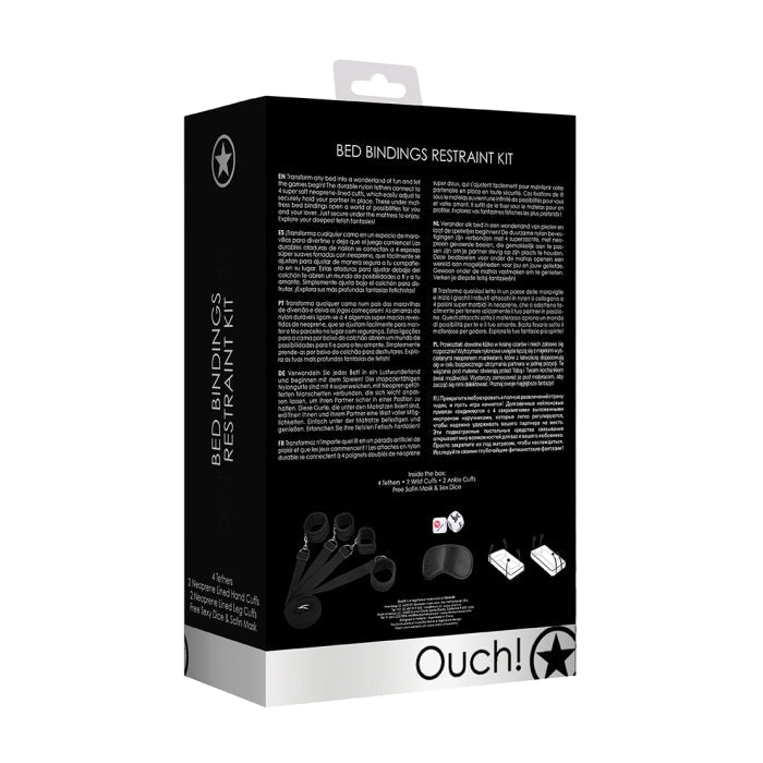 BED BINDING RESTRAINT KIT - BLACK