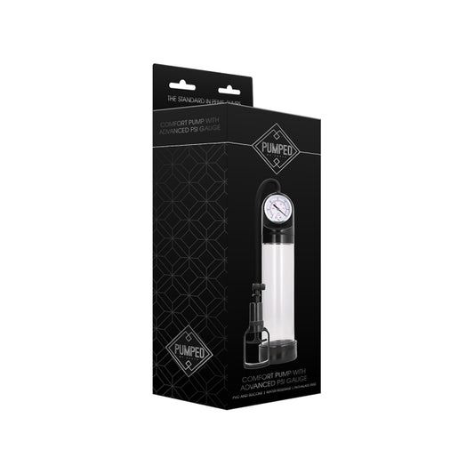 COMFORT PUMP WITH ADVANCED PSI GAUGE - TRANSPARENT