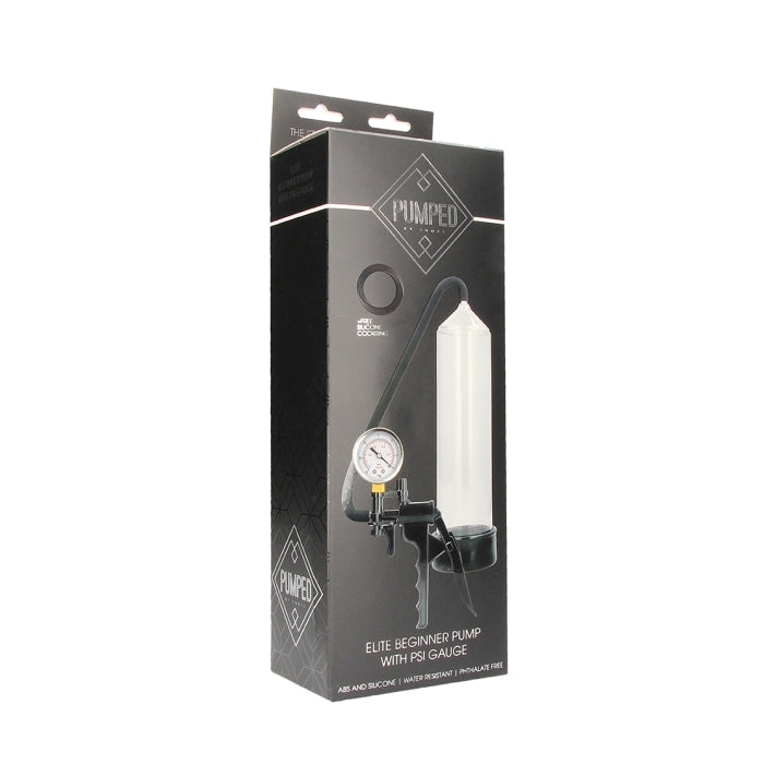 ELITE BEGINNER PUMP WITH PSI GAUGE - TRANSPARENT