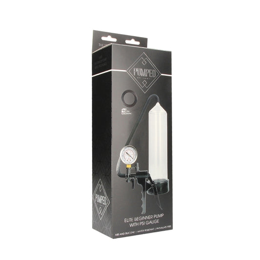 ELITE BEGINNER PUMP WITH PSI GAUGE - TRANSPARENT