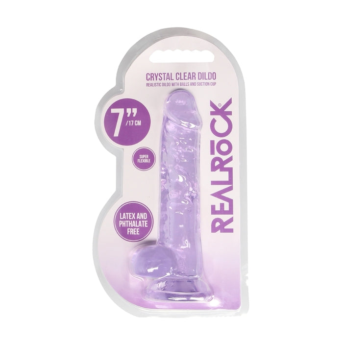 REALISTIC DILDO WITH BALLS 7IN / 17 CM