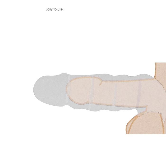 REALISTIC PENIS SLEEVE 7" / 17 CM VANILLA