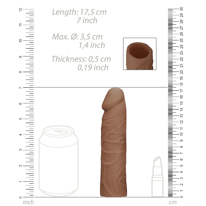 REALISTIC PENIS SLEEVE 7" / 17 CM TAN