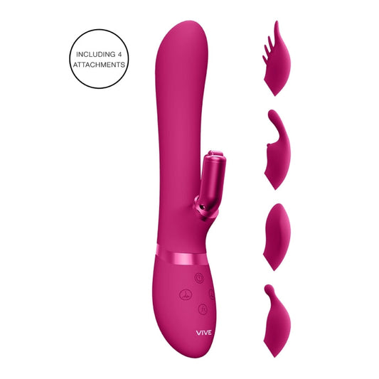 CHOU - G-SPOT RABBIT & CLITORAL STIMULATOR - PINK